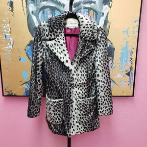 Carmin Snow Leopard Animal Print Coat